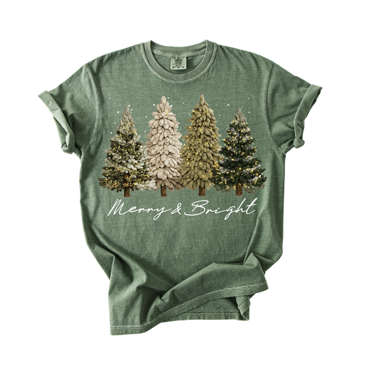 Merry & Bright, Green T-Shirt
