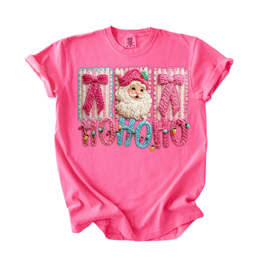 Ho Ho Ho Faux Yarn T-Shirt